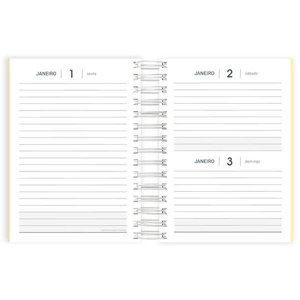 Agenda diária 2027, Soothing, Amarelo, 176 folhas, fechamento em elástico, 2749102, Spiral Soot - PT 1 UN Agenda diária 2027, Soothing, Amarelo, 176 folhas, fechamento em elástico, 2749102, Spiral Soot - PT 1 UN