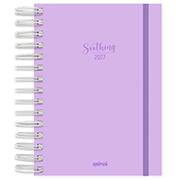 Agenda diária 2027,  Soothing, Lilás, 176 folhas, fechamento em elástico, 2749126, Spiral Soot - PT 1 UN