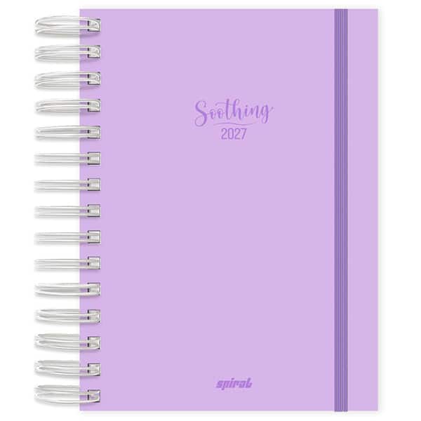 Agenda diária 2027, Soothing, Lilás, 176 folhas, fechamento em elástico, 2749126, Spiral Soot - PT 1 UN Agenda diária 2027, Soothing, Lilás, 176 folhas, fechamento em elástico, 2749126, Spiral Soot - PT 1 UN