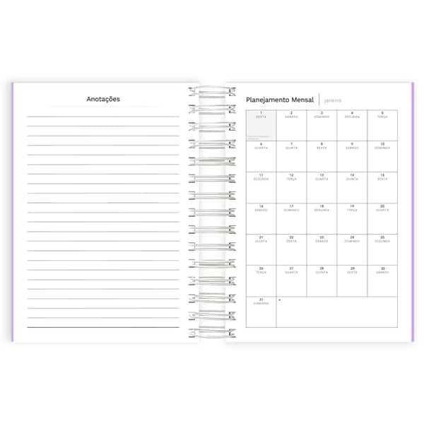 Agenda diária 2027, Soothing, Lilás, 176 folhas, fechamento em elástico, 2749126, Spiral Soot - PT 1 UN Agenda diária 2027, Soothing, Lilás, 176 folhas, fechamento em elástico, 2749126, Spiral Soot - PT 1 UN