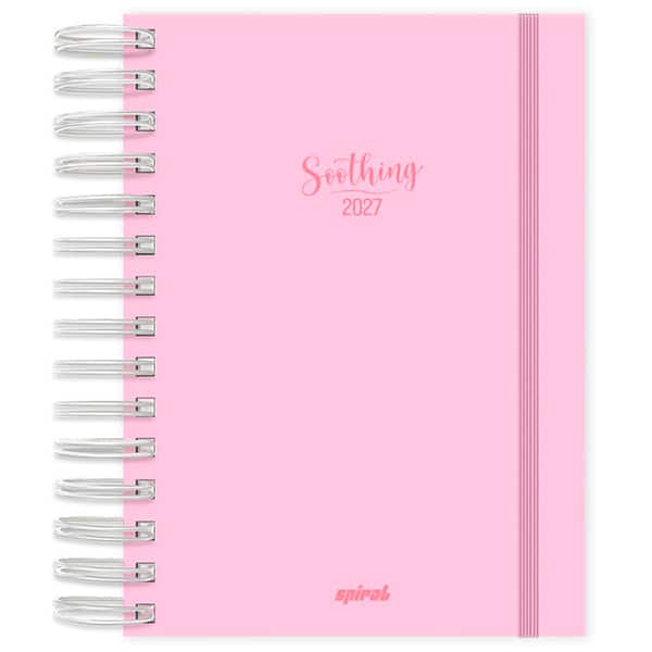 Agenda diária 2027, Soothing Rosa, 176 folhas, fechamento em elástico, 2749133, Spiral Soot - PT 1 UN Agenda diária 2027, Soothing Rosa, 176 folhas, fechamento em elástico, 2749133, Spiral Soot - PT 1 UN