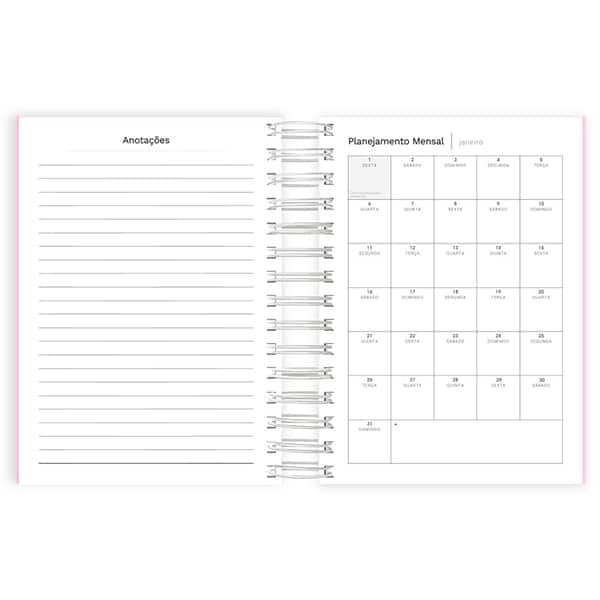 Agenda diária 2027, Soothing Rosa, 176 folhas, fechamento em elástico, 2749133, Spiral Soot - PT 1 UN Agenda diária 2027, Soothing Rosa, 176 folhas, fechamento em elástico, 2749133, Spiral Soot - PT 1 UN