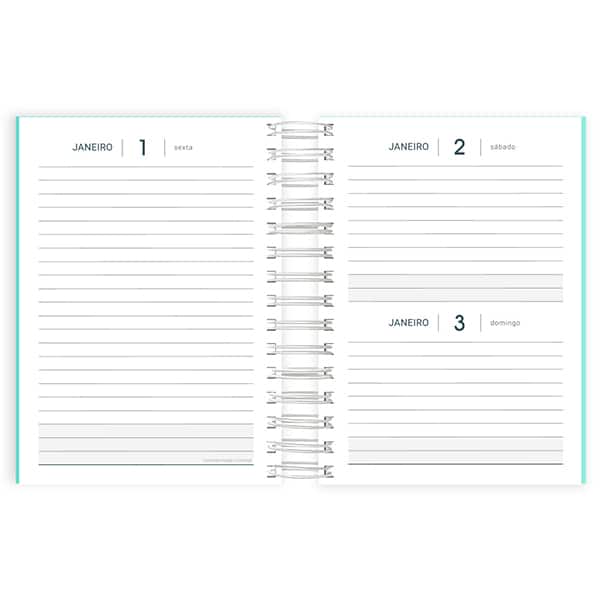 Agenda diária 2027, Soothing, Verde, 176 folhas, fechamento em elástico, 2749140, Spiral Soot - PT 1 UN Agenda diária 2027, Soothing, Verde, 176 folhas, fechamento em elástico, 2749140, Spiral Soot - PT 1 UN