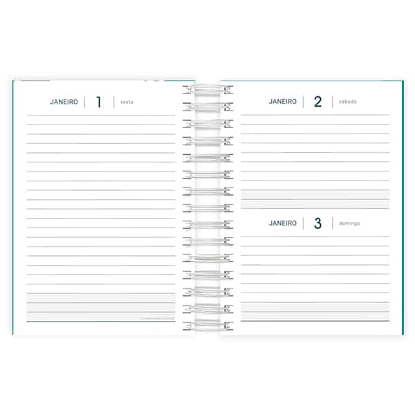 Agenda diária 2027 Spiral, 176 folhas, Verde, 2749157, Spiral - PT 1 UN