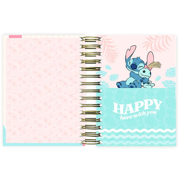 Agenda diária 2027, Stitch, 176 folhas, 2750962, Spiral Ds - PT 1 UN