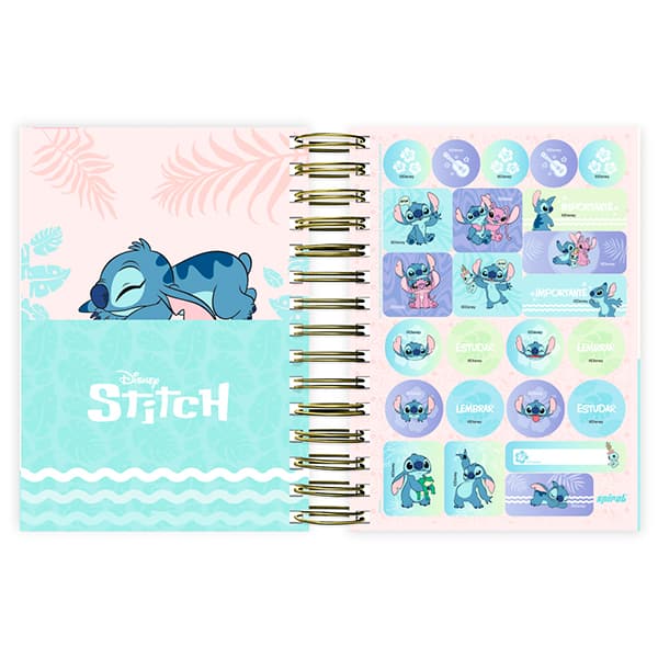 Agenda diária 2027, Stitch, 176 folhas, 2750962, Spiral Ds - PT 1 UN