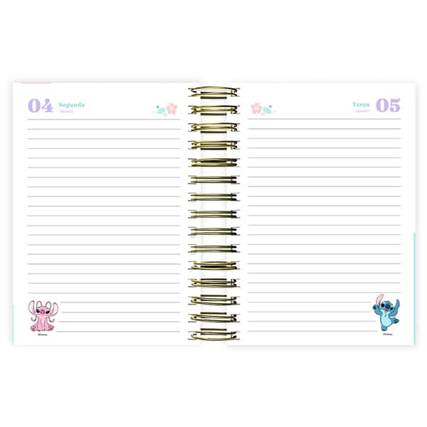 Agenda diária 2027, Stitch, 176 folhas, 2750962, Spiral Ds - PT 1 UN
