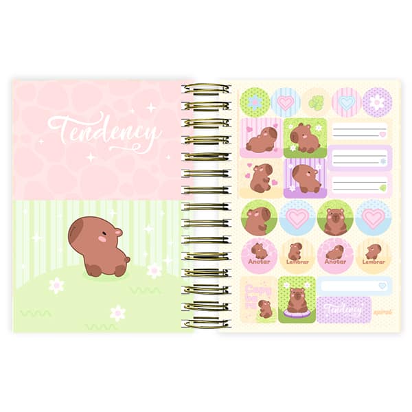 Agenda diária Capivara 2027 2750689 Spiral Ten PT 1 UN