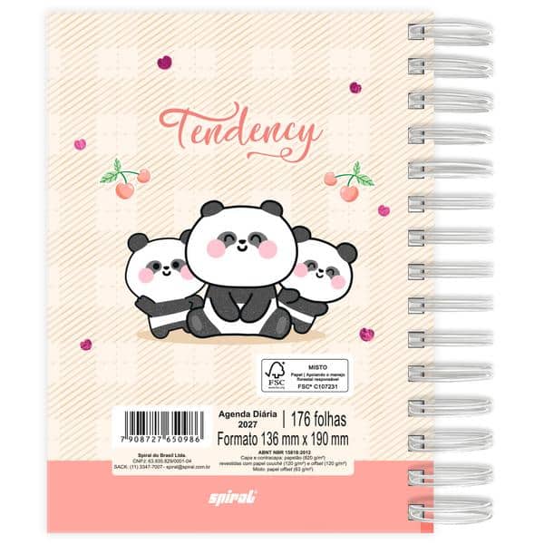 Agenda diária Panda 2027 2750986 Spiral Ten PT 1 UN Agenda diária Panda 2027 2750986 Spiral Ten PT 1 UN