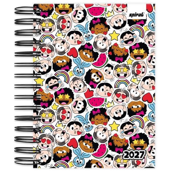 Agenda diária 2027, Turma da Mônica, 176 folhas, 2750993, Spiral Tdm - PT 1 UN Agenda diária 2027, Turma da Mônica, 176 folhas, 2750993, Spiral Tdm - PT 1 UN