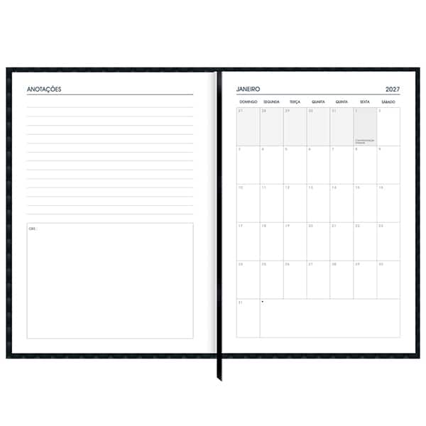 Agenda diária cost. Brief Exe preta 2027 2753956 Spiral Brf Ex PT 1 UN Agenda diária cost. Brief Exe preta 2027 2753956 Spiral Brf Ex PT 1 UN