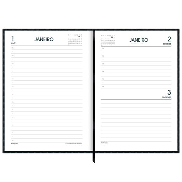 Agenda diária cost. Brief Exe preta 2027 2753956 Spiral Brf Ex PT 1 UN Agenda diária cost. Brief Exe preta 2027 2753956 Spiral Brf Ex PT 1 UN
