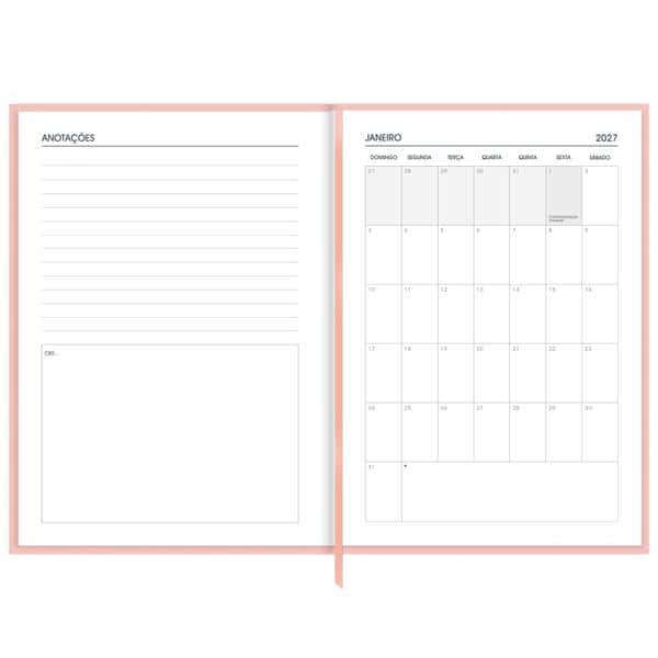 Agenda diária costurada 2027, Brief Executive, 176 folhas, Rosa, 2749171, Spiral Brf Ex - PT 1 UN Agenda diária costurada 2027, Brief Executive, 176 folhas, Rosa, 2749171, Spiral Brf Ex - PT 1 UN