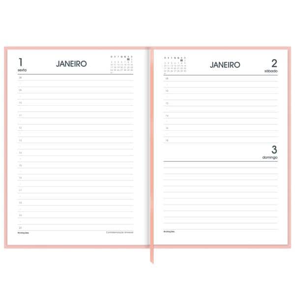 Agenda diária costurada 2027, Brief Executive, 176 folhas, Rosa, 2749171, Spiral Brf Ex - PT 1 UN Agenda diária costurada 2027, Brief Executive, 176 folhas, Rosa, 2749171, Spiral Brf Ex - PT 1 UN