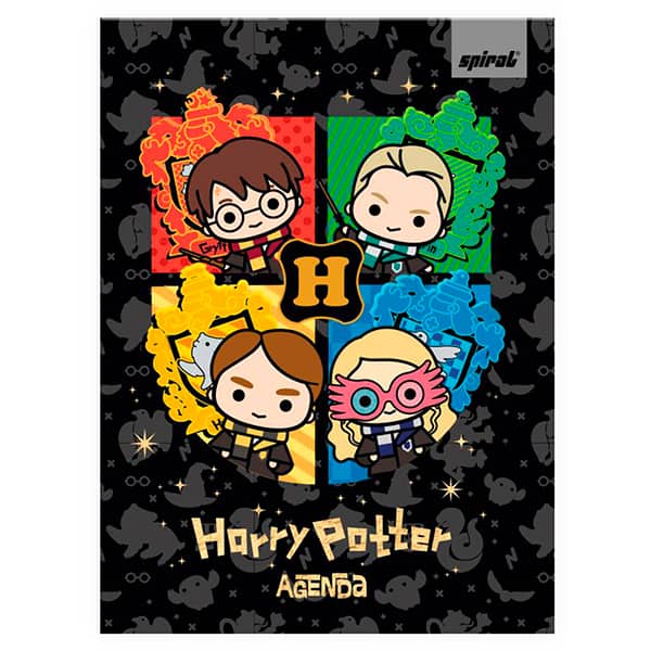 Agenda escolar permanente, Harry Potter Charms, 114 folhas, 2751037, Spiral Hpc - PT 1 UN Agenda escolar permanente, Harry Potter Charms, 114 folhas, 2751037, Spiral Hpc - PT 1 UN