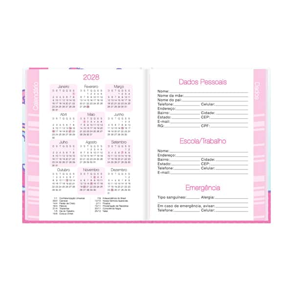 Agenda escolar permanente, Hello Kitty, 114 folhas, 2751044, Spiral Hki - PT 1 UN Agenda escolar permanente, Hello Kitty, 114 folhas, 2751044, Spiral Hki - PT 1 UN