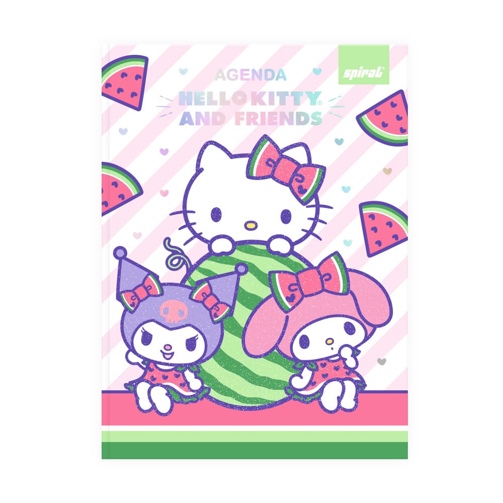 Agenda escolar permanente, Hello Kitty e Amigos, 114 folhas, 2754021, Spiral Hka - PT 1 UN Agenda escolar permanente, Hello Kitty e Amigos, 114 folhas, 2754021, Spiral Hka - PT 1 UN