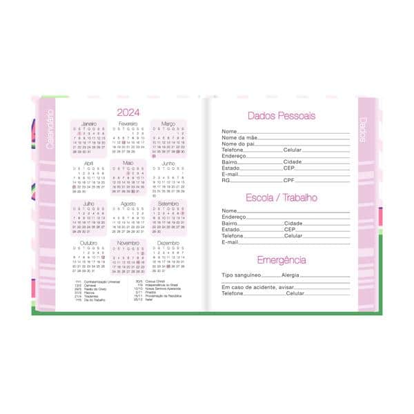 Agenda escolar permanente, Hello Kitty e Amigos, 114 folhas, 2754021, Spiral Hka - PT 1 UN Agenda escolar permanente, Hello Kitty e Amigos, 114 folhas, 2754021, Spiral Hka - PT 1 UN