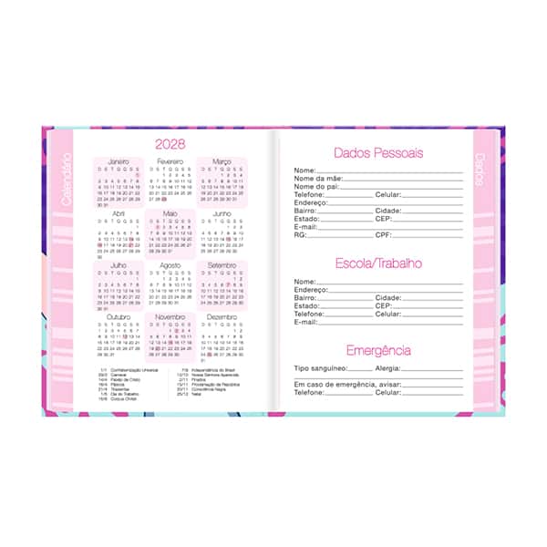 Agenda escolar permanente, Stitch, 114 folhas, 2751112, Spiral Ds - PT 1 UN Agenda escolar permanente, Stitch, 114 folhas, 2751112, Spiral Ds - PT 1 UN
