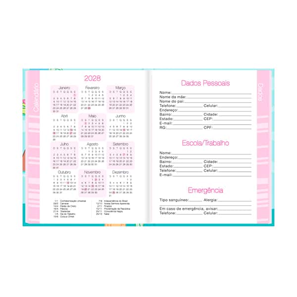 Agenda escolar permanente, Capivara, 114 folhas, 2750726, Spiral Ten - PT 1 UN Agenda escolar permanente, Capivara, 114 folhas, 2750726, Spiral Ten - PT 1 UN