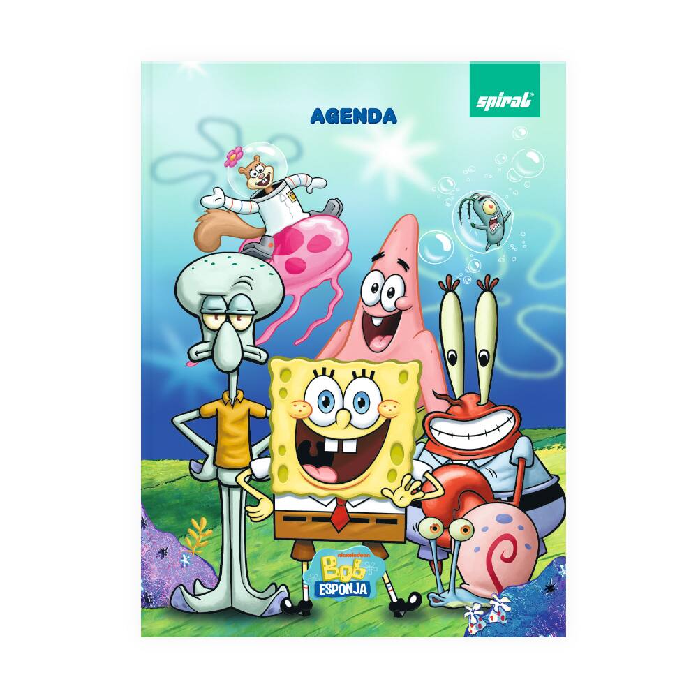 Agenda escolar permanente, Bob Esponja, 114 folhas, 2759439, Spiral Bob - PT 1 UN Agenda escolar permanente, Bob Esponja, 114 folhas, 2759439, Spiral Bob - PT 1 UN