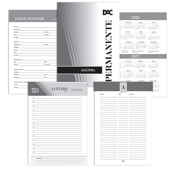 Agenda Permanente Preta, 388 páginas, 102mmx139mm, 4548, DAC - PT 1 UN Agenda Permanente Preta, 388 páginas, 102mmx139mm, 4548, DAC - PT 1 UN