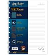 Refil para Caderno de Disco Tamanho G (200×275 mm) com 80 Folhas Pautadas, Harry Potter, Gramatura 90g, 2647405, Spiral Hpt - PT 1 UN