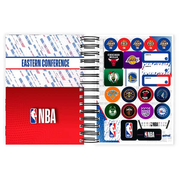 Agenda diária 2026, NBA, 176 folhas, 2635419, Spiral Nba - PT 1 UN