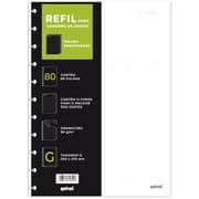 Refil para Caderno de Discos Tamanho G (200×275 mm) com 80 Folhas Pontilhadas, Gramatura 90g, 2647047, Spiral - PT 1 UN