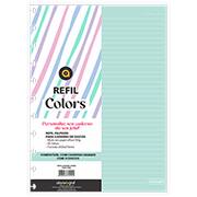 Refil para caderno de discos G, 50 folhas pautadas, Verde, 4025, Abyara - PT 1 UN