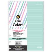 Refil para caderno de discos P, 50 folhas pautadas, Verde, 4056, Abyara - PT 1 UN