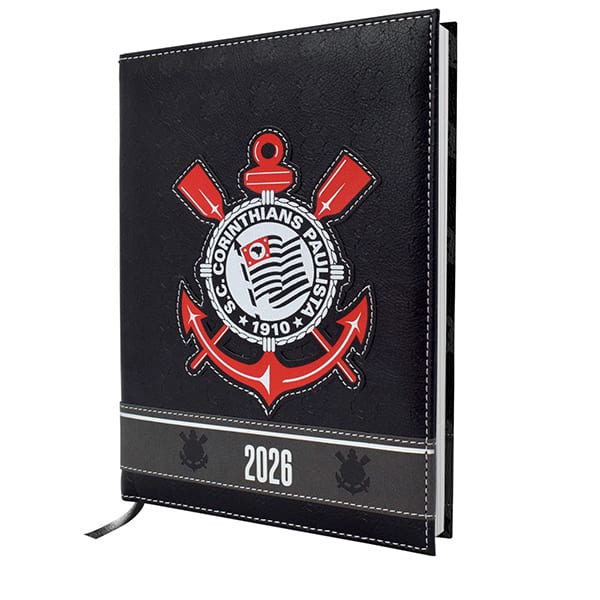 Agenda diária 2026, Corinthians, 336 páginas, A5, 5271, DAC - PT 1 UN