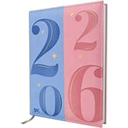 Agenda diária 2026, Azul e Rosa, 336 páginas, A5, 4519, DAC - PT 1 UN