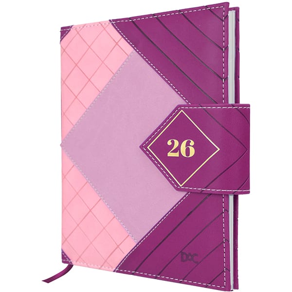 Agenda diária 2026, Rosa e Roxo, 336 páginas, A5, 4531, DAC - PT 1 UN