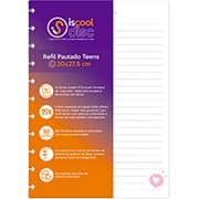 Refil para caderno de discos G, 50 folhas pautadas, Teen, RFCD4X4-3TN001, Iscool - PT 50 FL