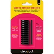 Disco para caderno smart com elástico, 23mm, Preto, 1109, Abyara - BT 12 UN Disco para caderno smart com elástico, 23mm, Preto, 1109, Abyara - BT 12 UN