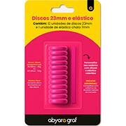Disco para caderno smart com elástico, 23mm, Rosa, 1116, Abyara - BT 12 UN
