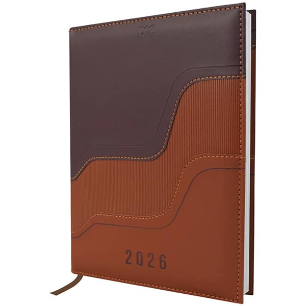 Agenda diária mini 2026, Marrom, 336 páginas, 4540, DAC - 1 UN