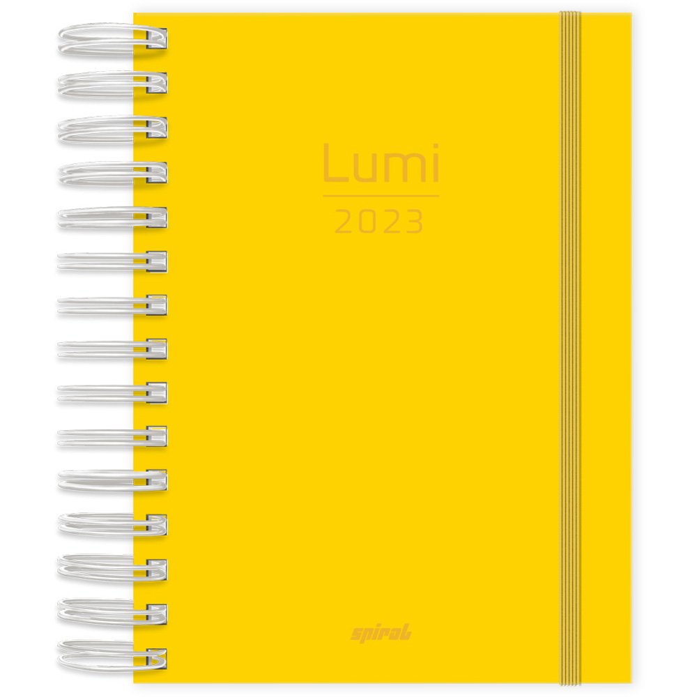 agenda diária lumi amarela 2023 176 folhas 2368057 spiral lumi pt