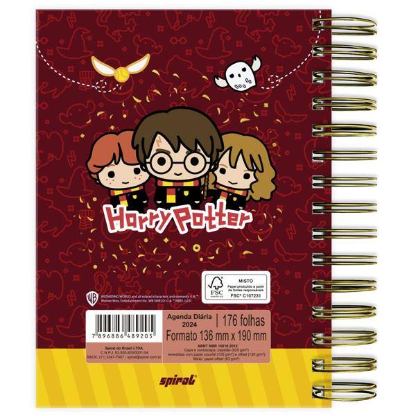 Agenda Diária 2024 Warner Harry Potter Charms Spiral - PT 1 UN