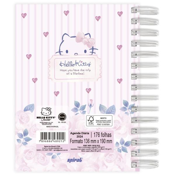 Agenda Diária 2024 Hello Kitty Spiral - PT 1 UN