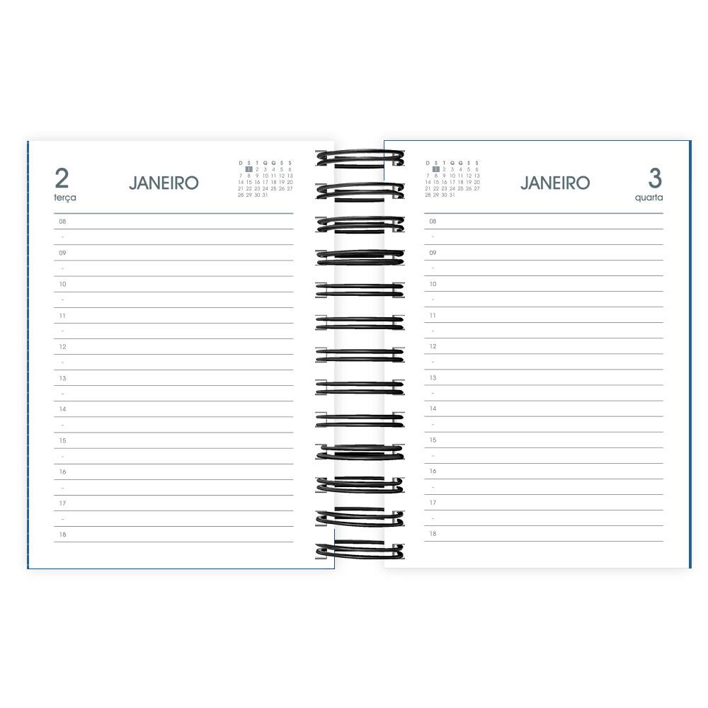 Agenda Diária Mini 2024 Brief Azul Spiral - PT 1 UN - Suprimentos para ...