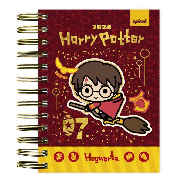 Agenda Diária Mini 2024 Warner Harry Potter Charms Spiral - PT 1 UN