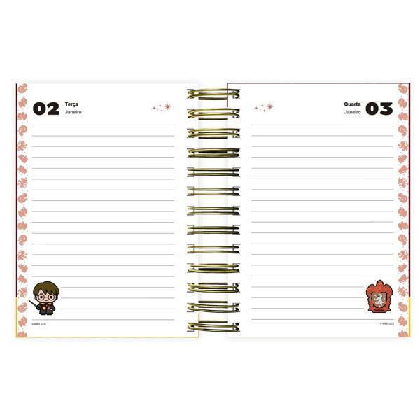 Agenda Diária Mini 2024 Warner Harry Potter Charms Spiral - PT 1 UN