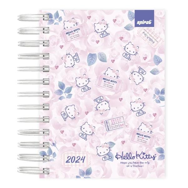 Agenda Diária Mini 2024 Hello Kitty Spiral - PT 1 UN