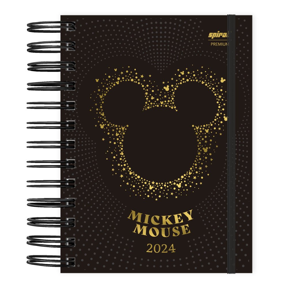 Agenda Diária Mini Mickey PP, 192 folhas, 2024, 2490980, Spiral Mpp