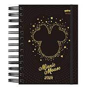 Agenda Diária Mini 2024 Disney Minnie PP Spiral - PT 1 UN