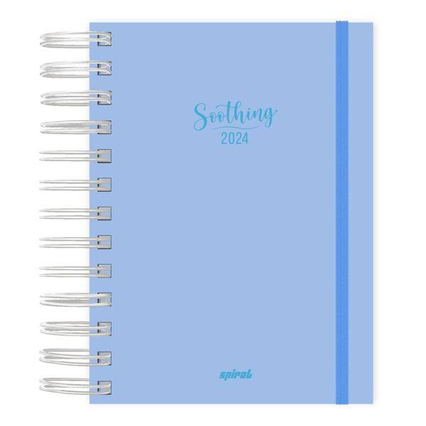 Agenda Diária Mini 2024 Soothing Azul Spiral - PT 1 UN