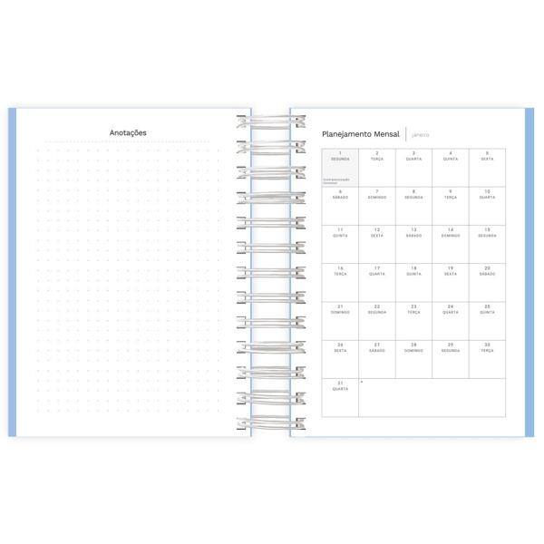 Agenda Diária Mini 2024 Soothing Azul Spiral - PT 1 UN