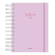 Agenda Diária Mini 2024 Soothing Rosa Spiral - PT 1 UN Agenda Diária Mini 2024 Soothing Rosa Spiral - PT 1 UN